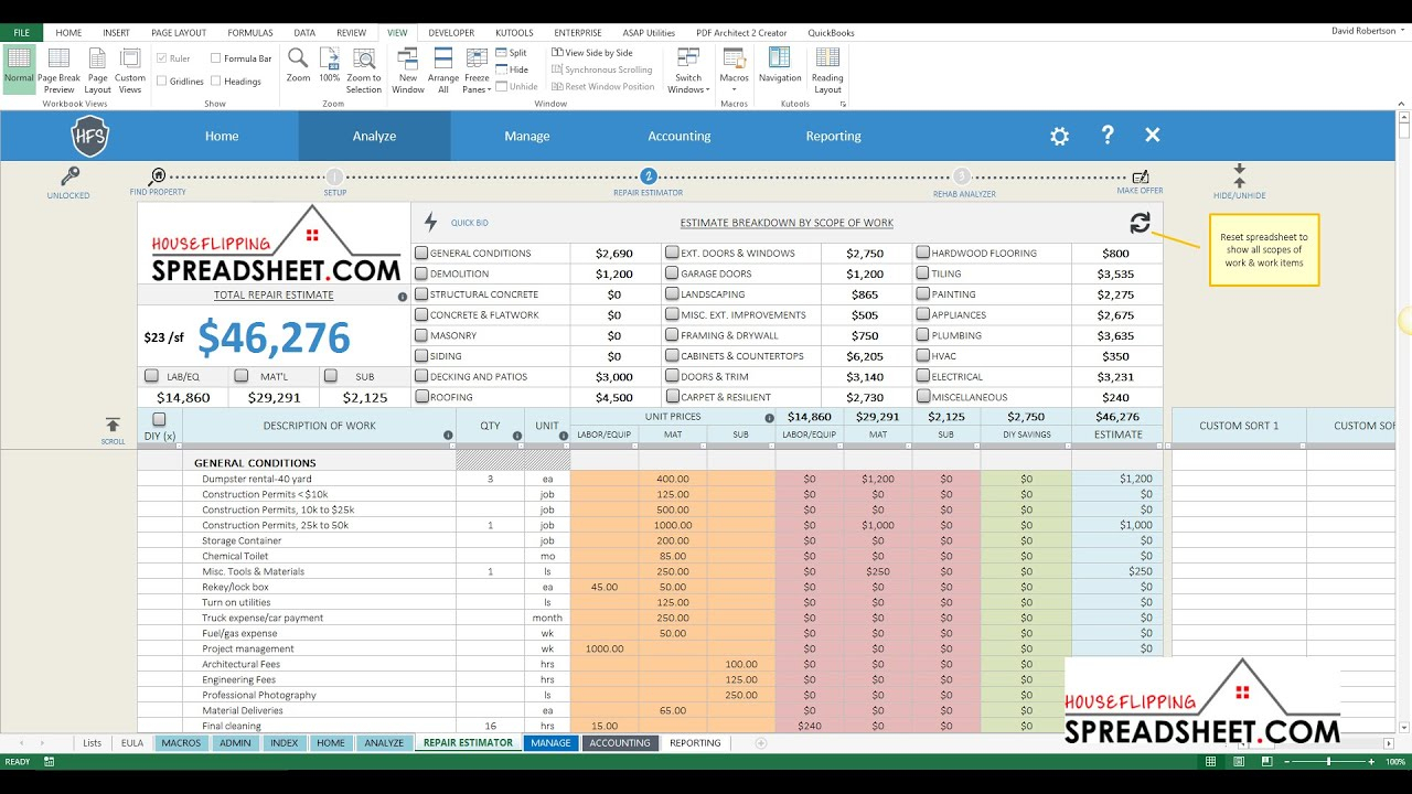 House Flipping Cost Spreadsheet Google Spreadshee free house flipping