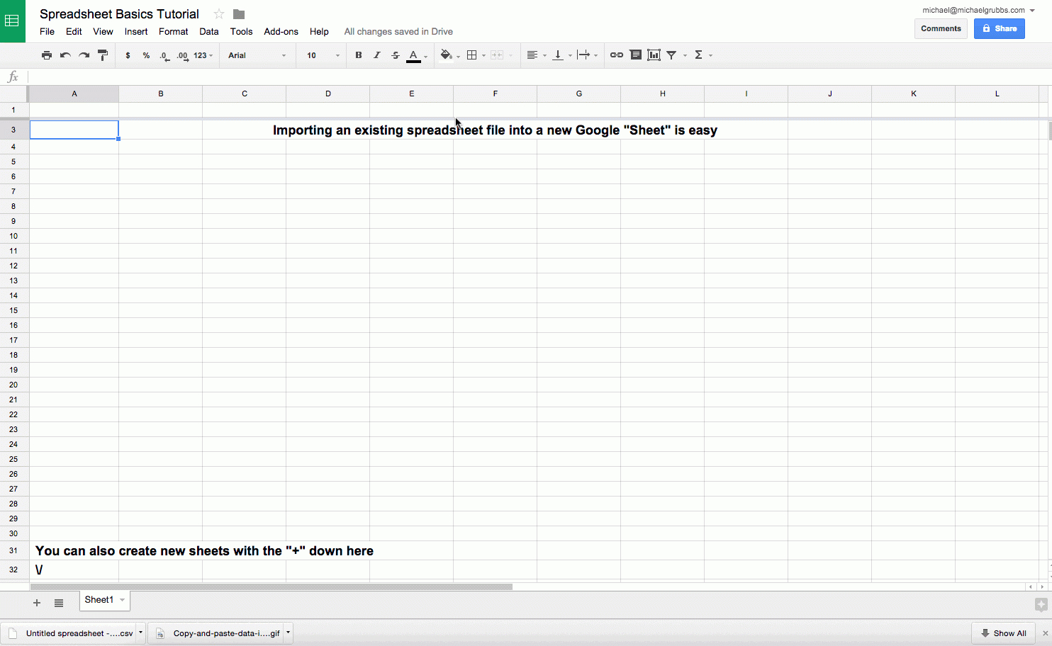 How To Do A Simple Spreadsheet —