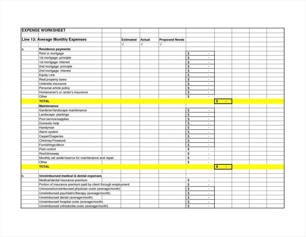 How To Make An Excel Spreadsheet For Expenses Spreadsheet Downloa how