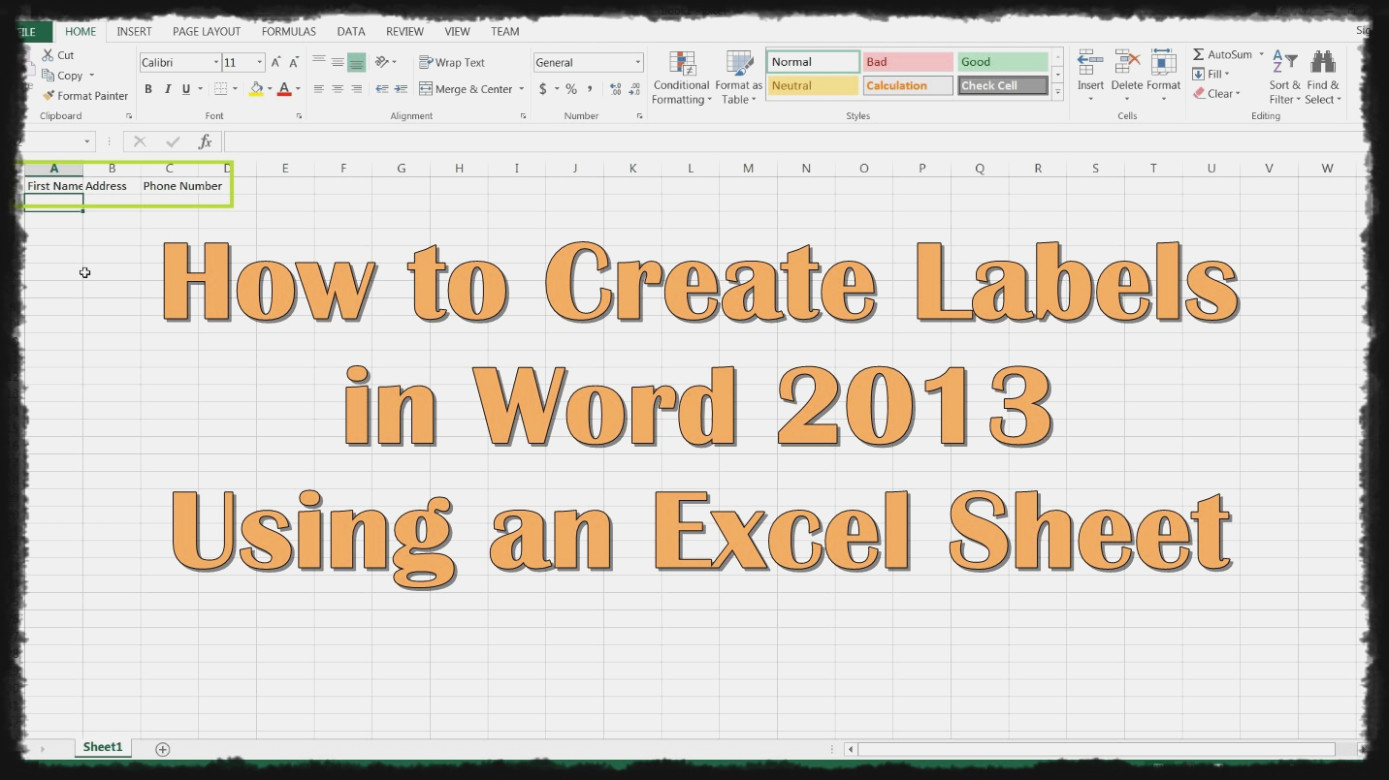 How To Make Mailing Labels From Excel Spreadsheet —