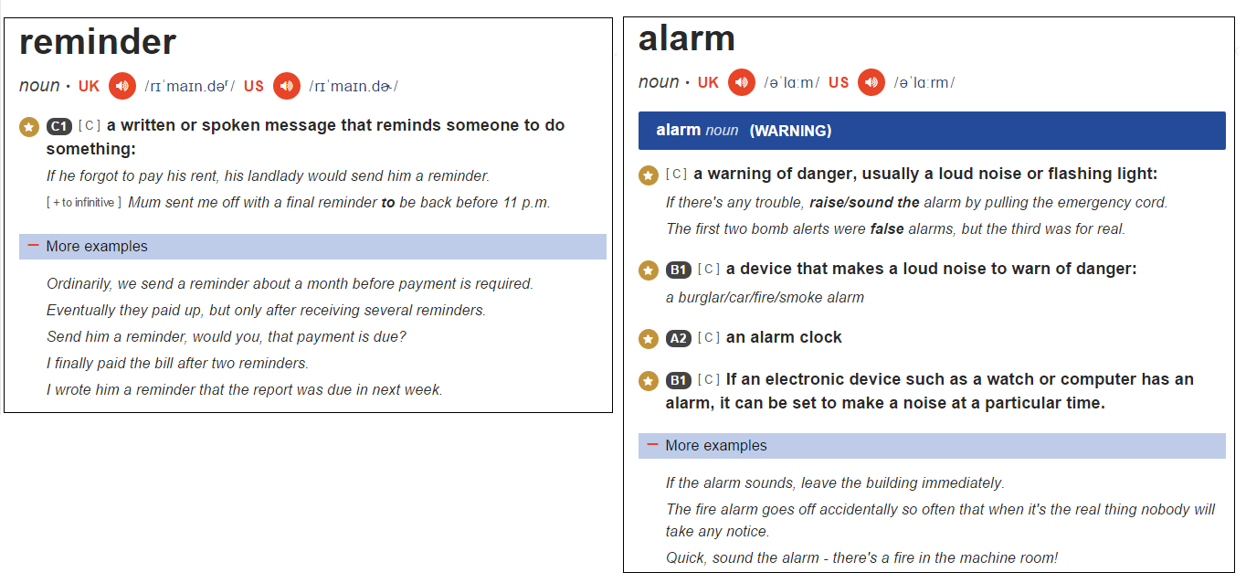 How To Set Reminders In Spreadsheet with What's The Difference Between An Alarm And A Reminder
