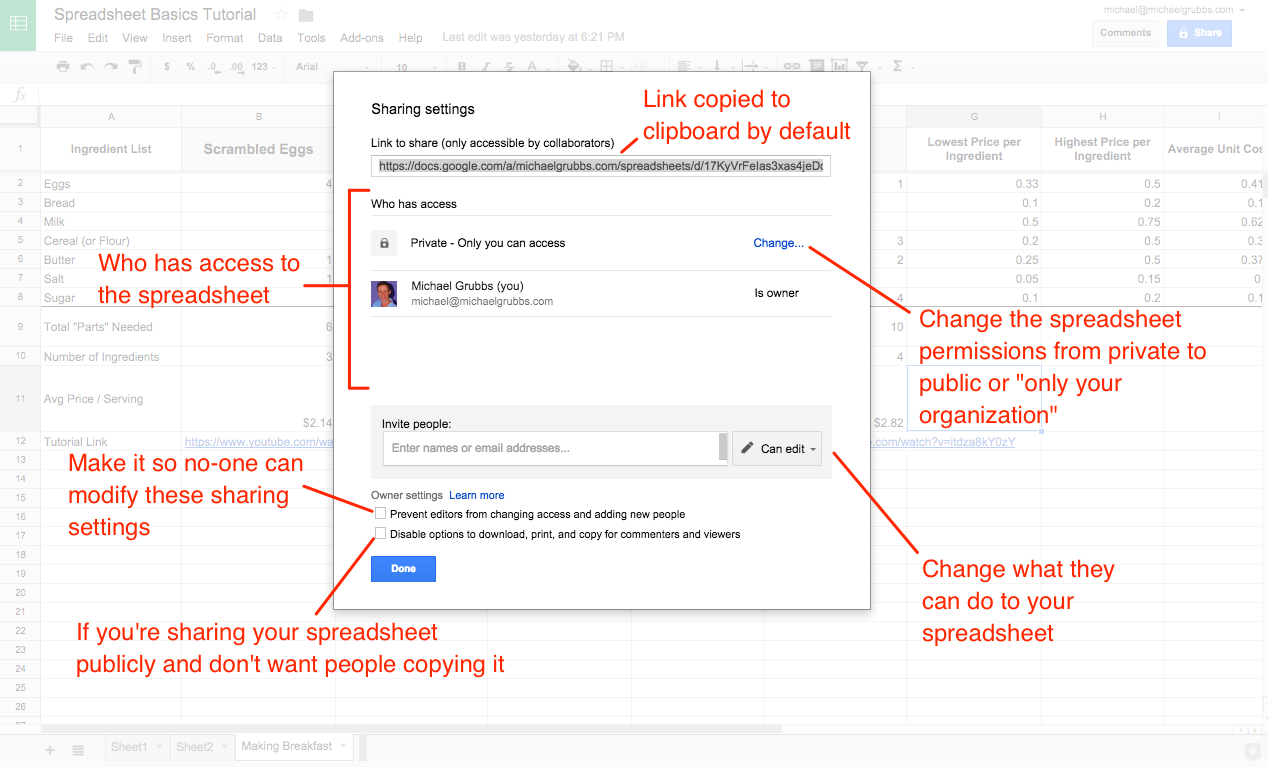 How To Share A Spreadsheet regarding Google Sheets 101 The Beginner's