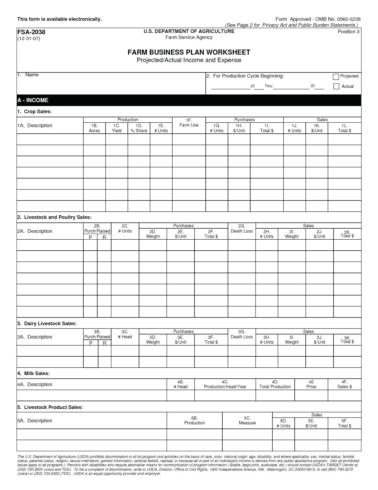 Livestock Inventory Spreadsheet with Cattle Ranch Business Plan Cattle