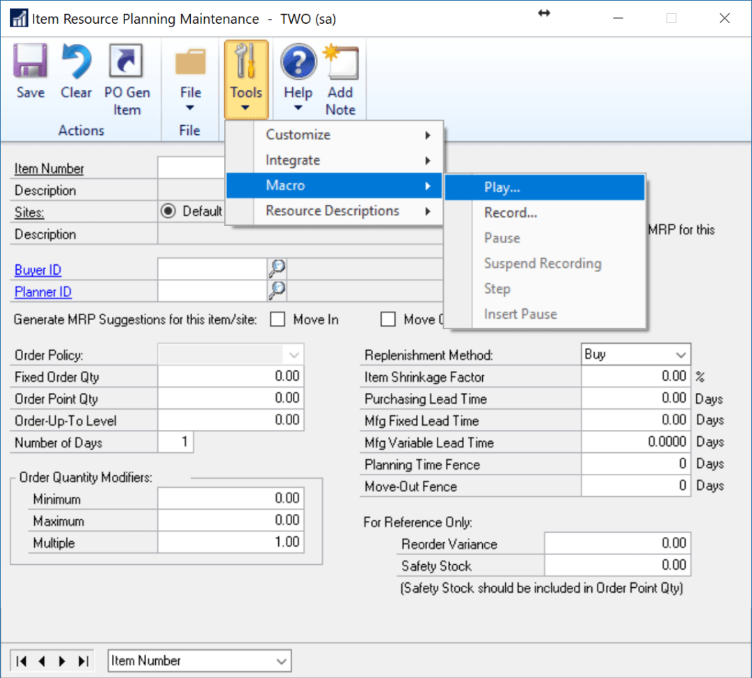 Macro Spreadsheet regarding Mail Merge Macro Overview In Dynamics Gp