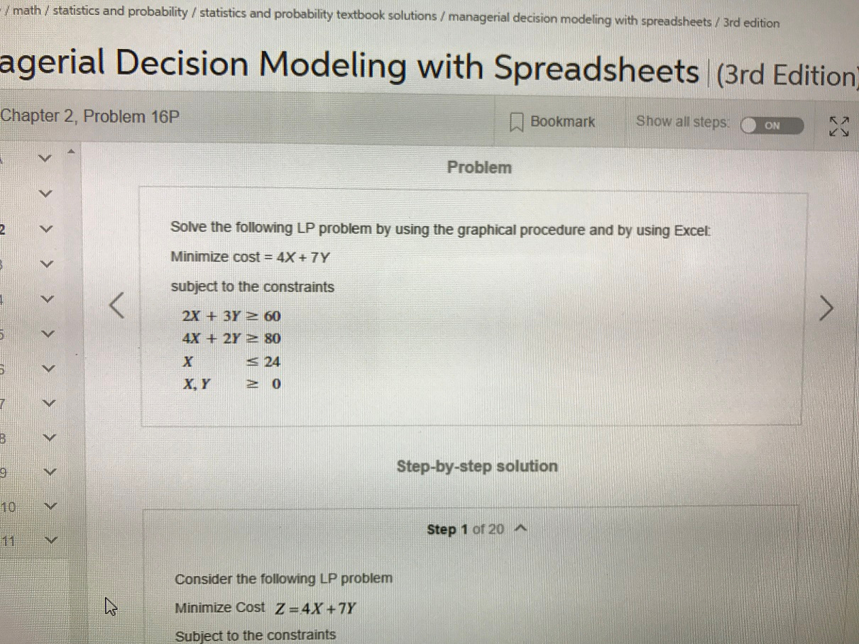Managerial Decision Modeling With Spreadsheets 3Rd Edition in Solved