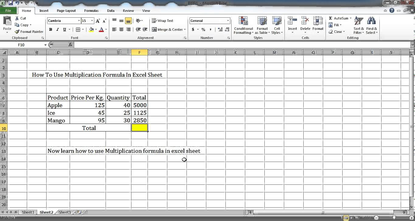 Microsoft Excel Spreadsheet Formulas List —