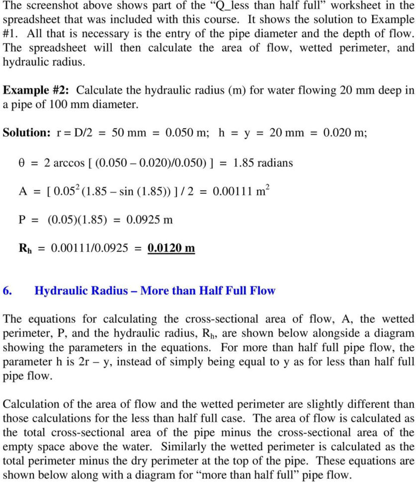 Open Channel Flow Calculator Spreadsheet within Spreadsheet Use For