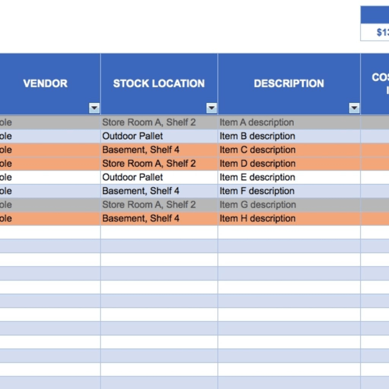 Pallet Tracking Spreadsheet —