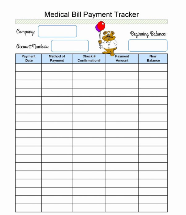 Payment Spreadsheet throughout Bill Tracking Spreadsheet Template