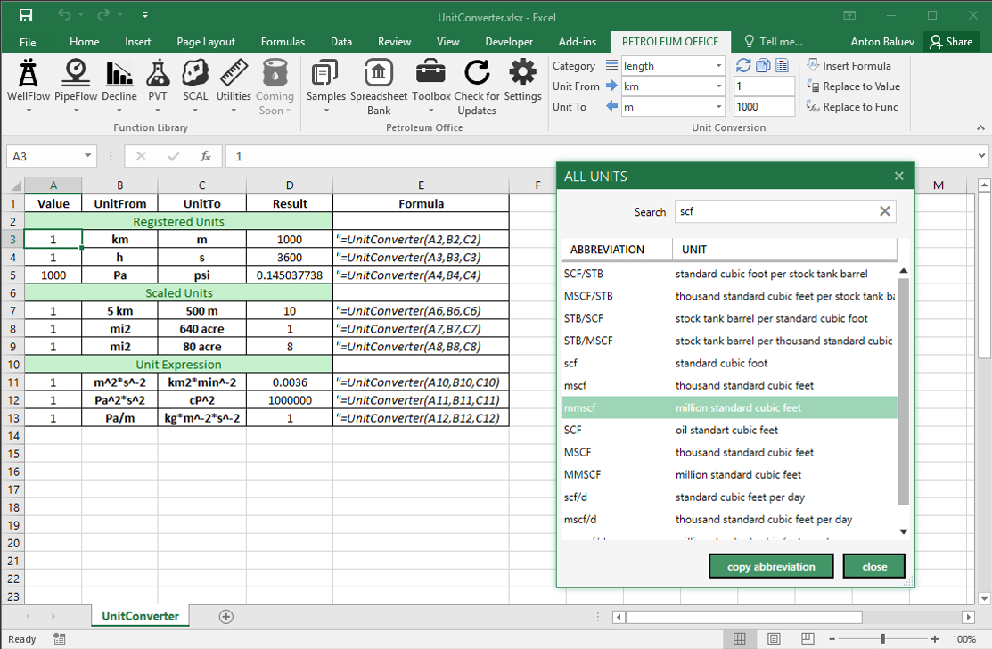 Petroleum Engineering Spreadsheet Excel —
