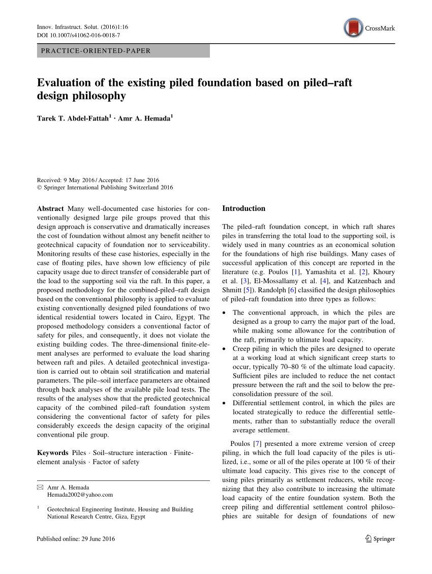 Piling Mat Design Spreadsheet in Pdf Tall Building Foundations Design