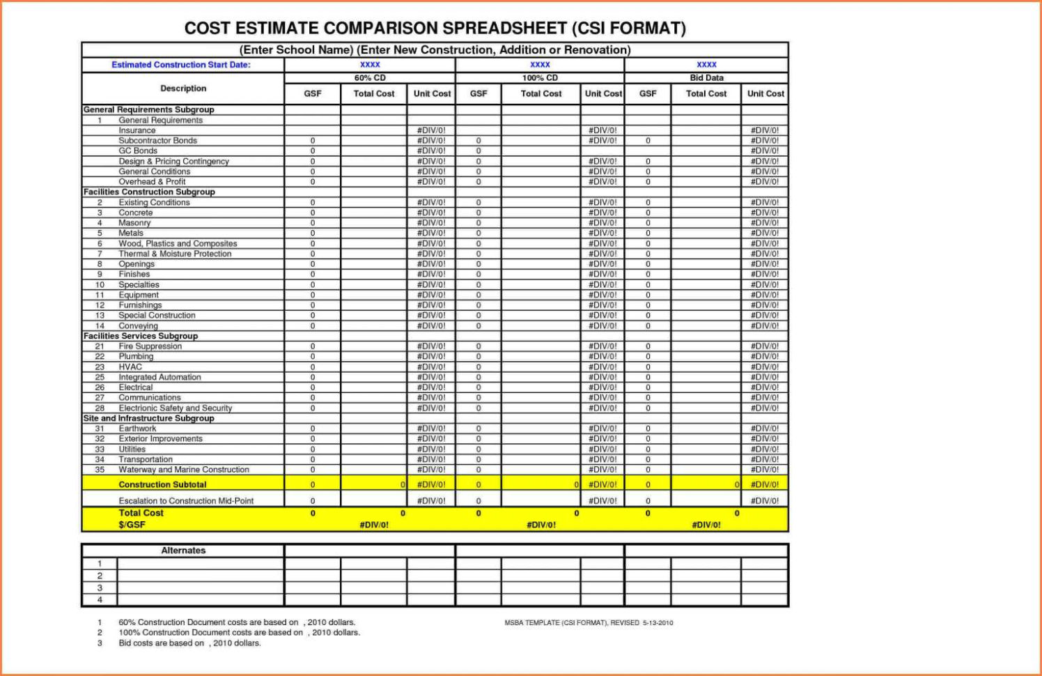 Property Management Expense Spreadsheet —
