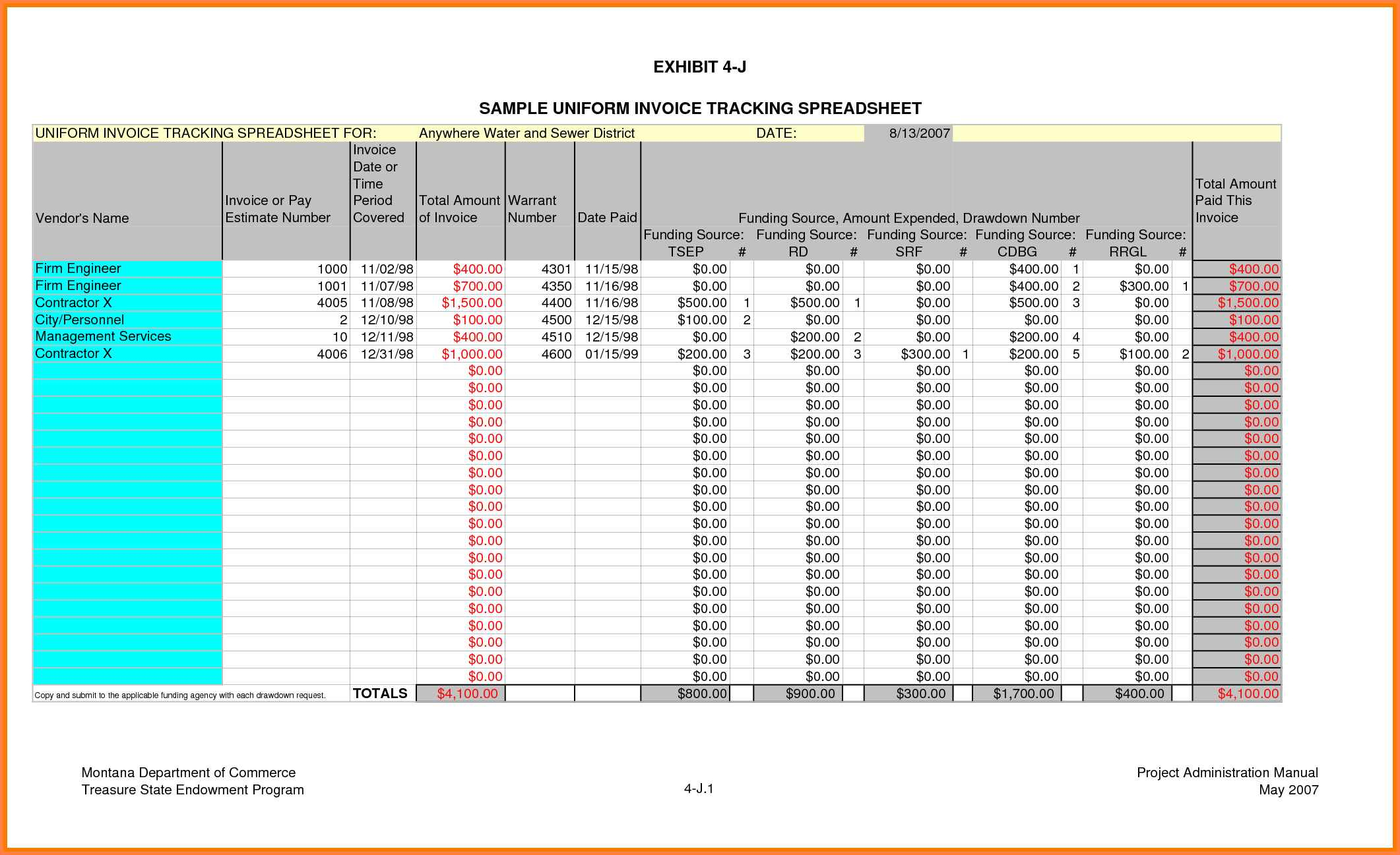 Purchase Order Tracking Excel Spreadsheet —