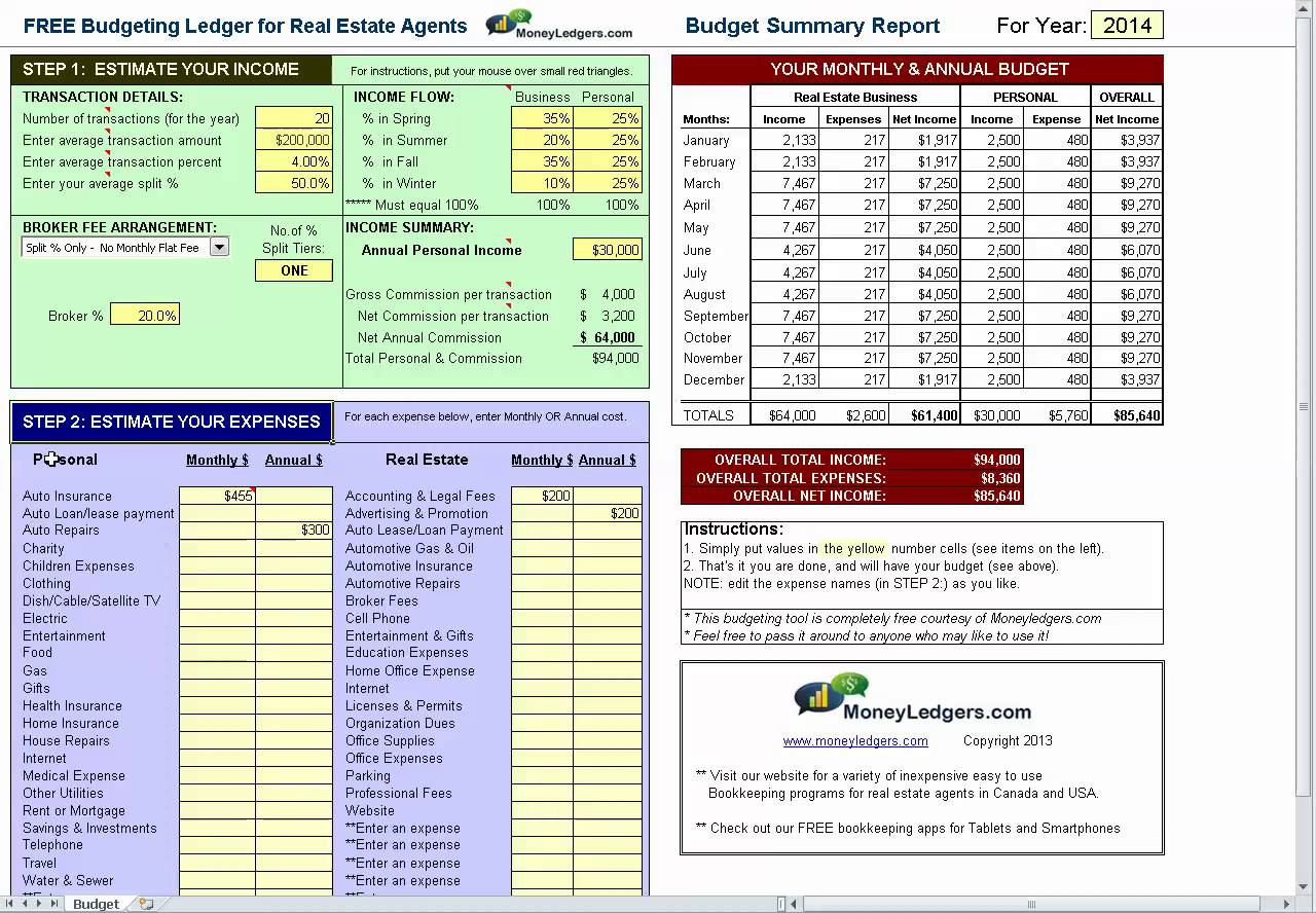 Real Estate Agent Commission Spreadsheet Payment Spreadshee real estate