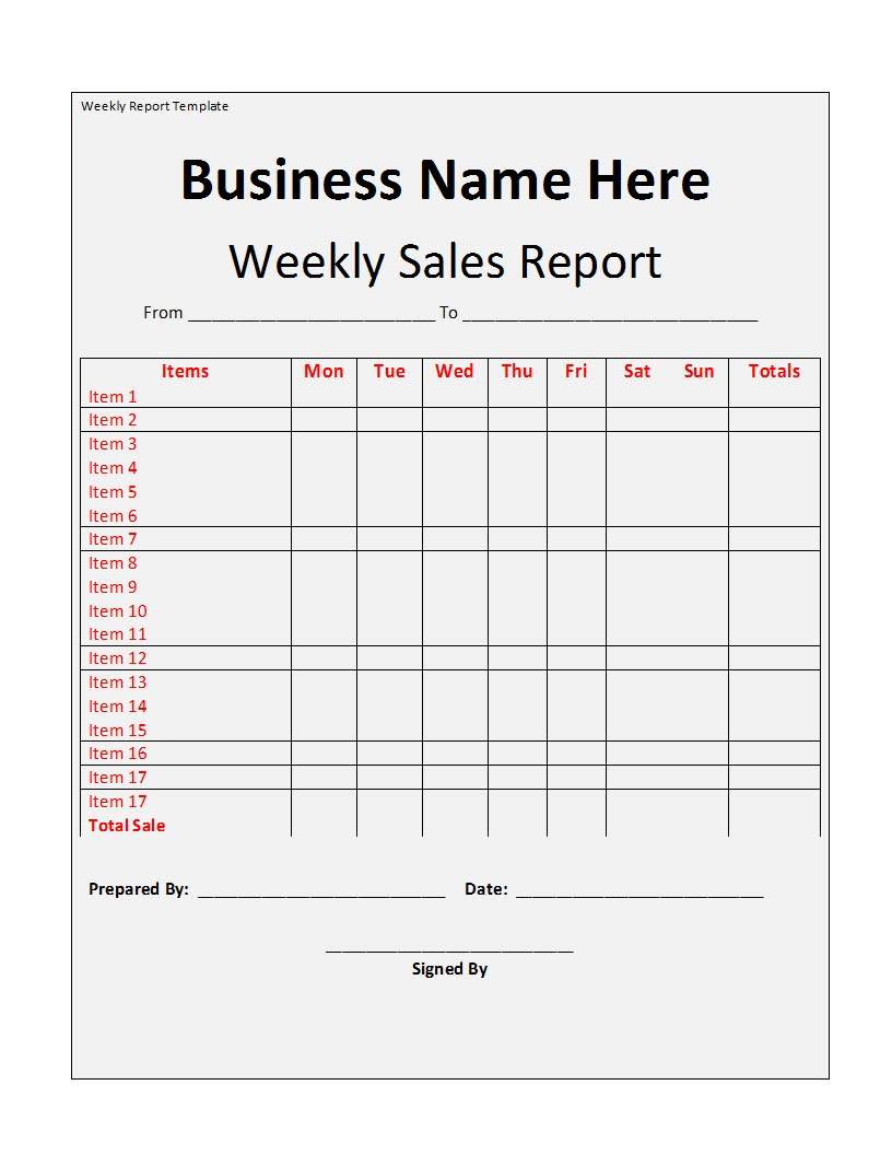 Restaurant Daily Sales Spreadsheet regarding Sales Call Report Template