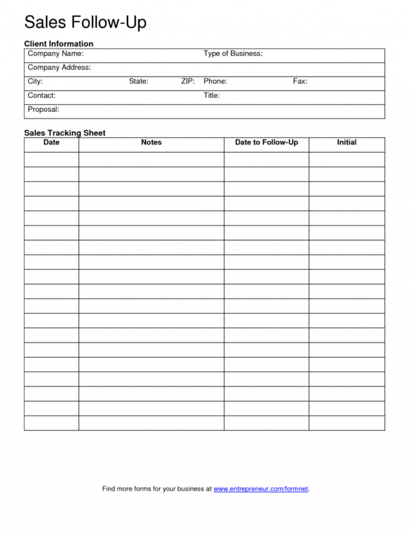 Sales Prospect Tracking Spreadsheet Free Google Spreadshee sales