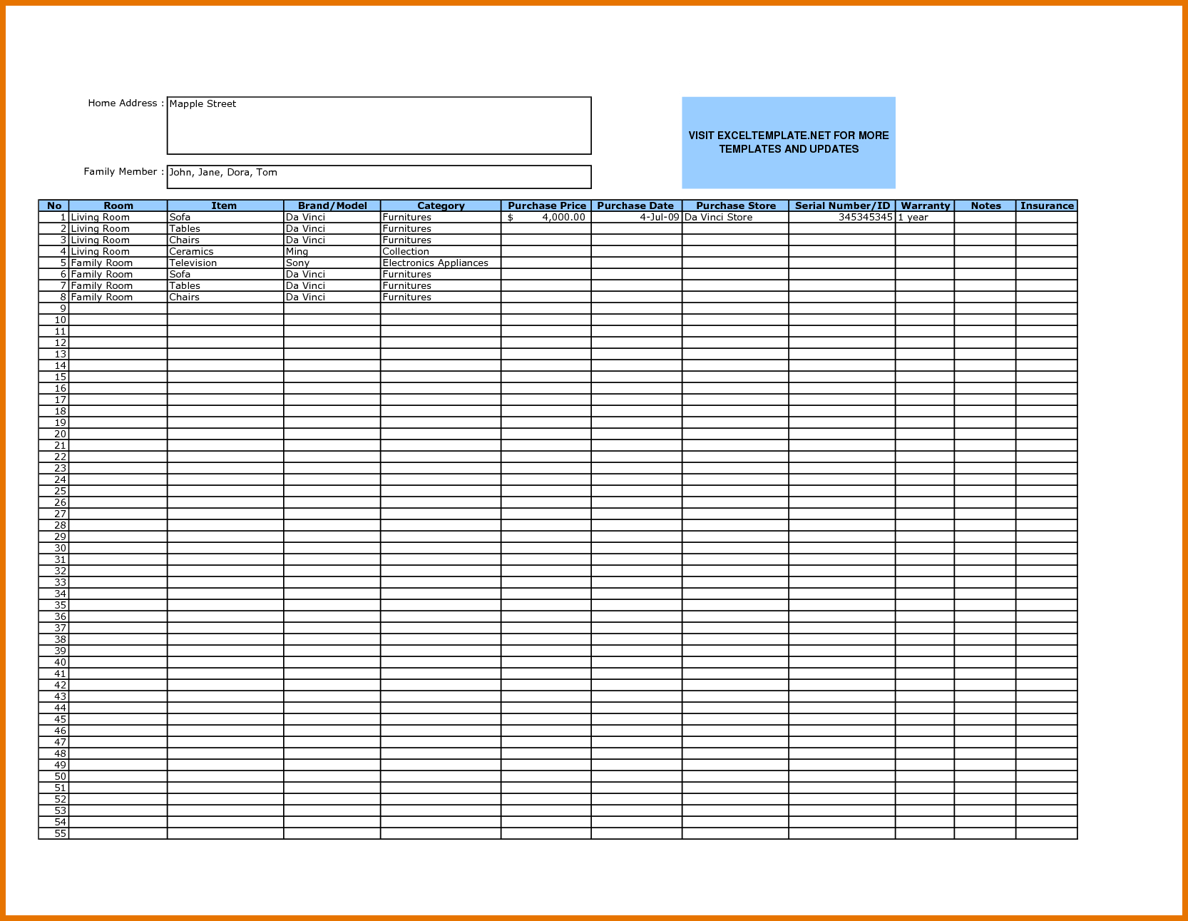 Sample Product Inventory Spreadsheet Google Spreadshee sample product