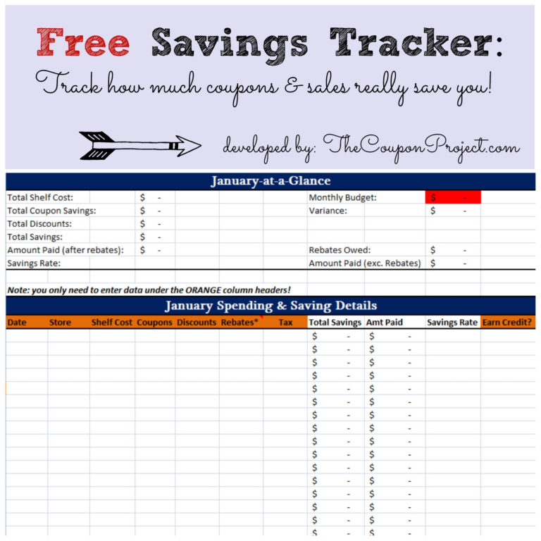 Savings Goal Tracker Spreadsheet —