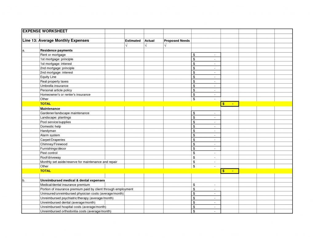 Setting Up An Excel Spreadsheet For Finances Spreadsheet Downloa
