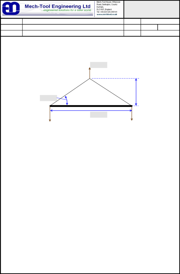 Spreader Beam Calculation Spreadsheet —