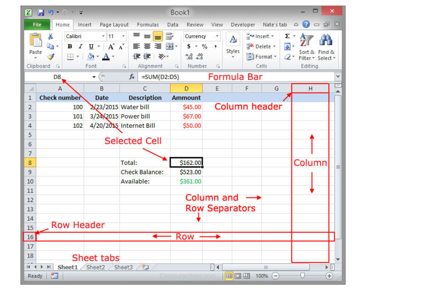 Spreadsheet Description for What Is A Spreadsheet —