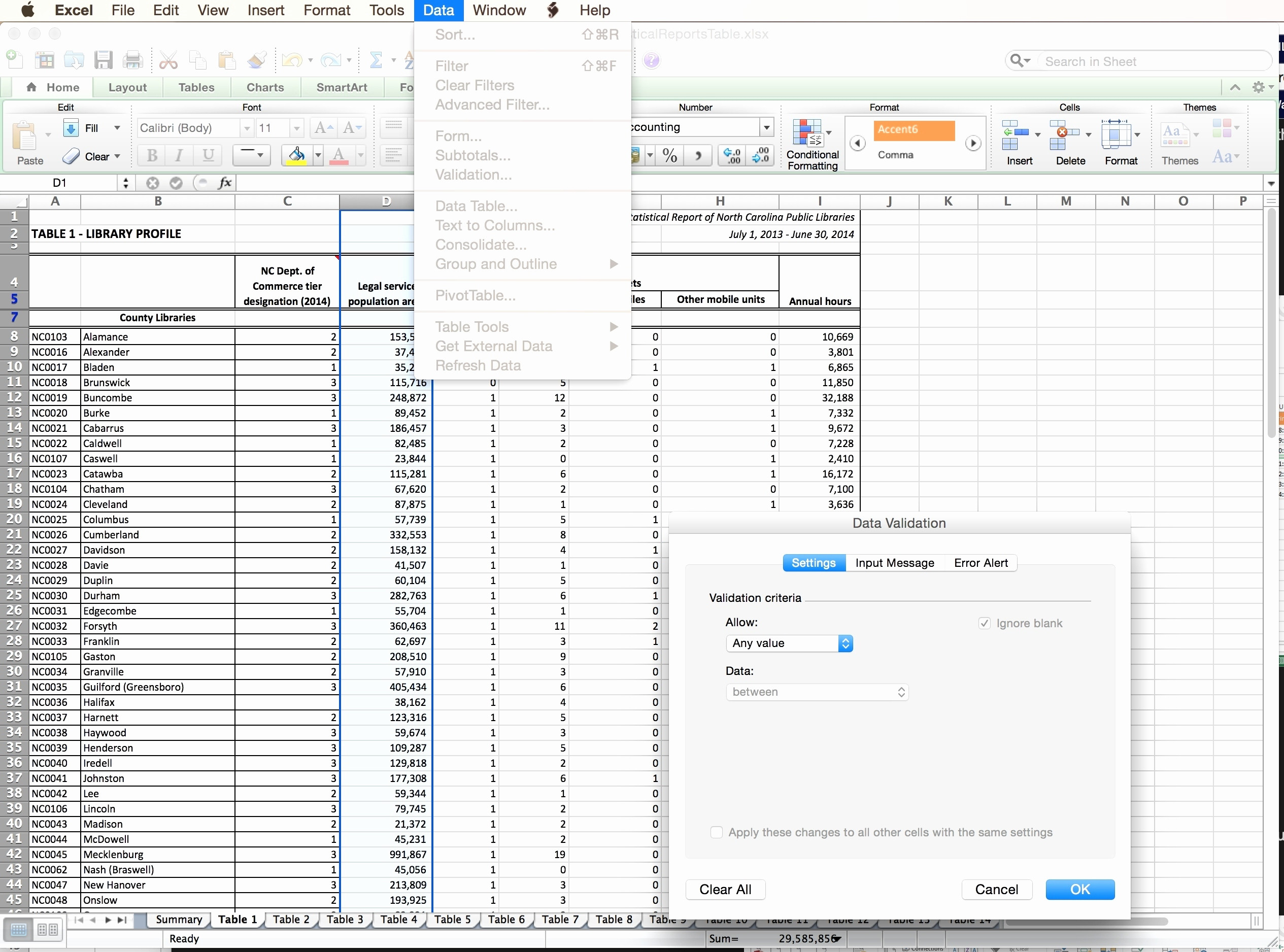 Spreadsheet Software Examples —