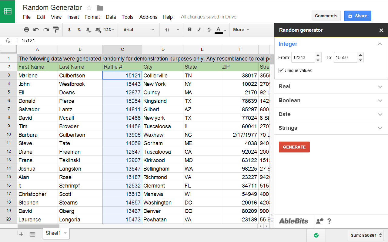 Spreadsheets Google Com within Generate Random Values In Google Sheets —