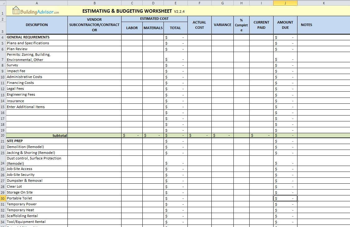 Stocktake Excel Spreadsheet —