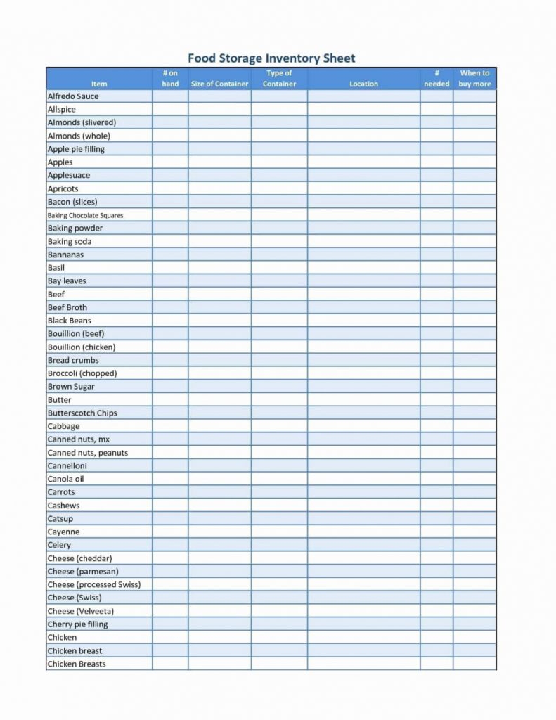 Stocktake Template Spreadsheet Free within Restaurant