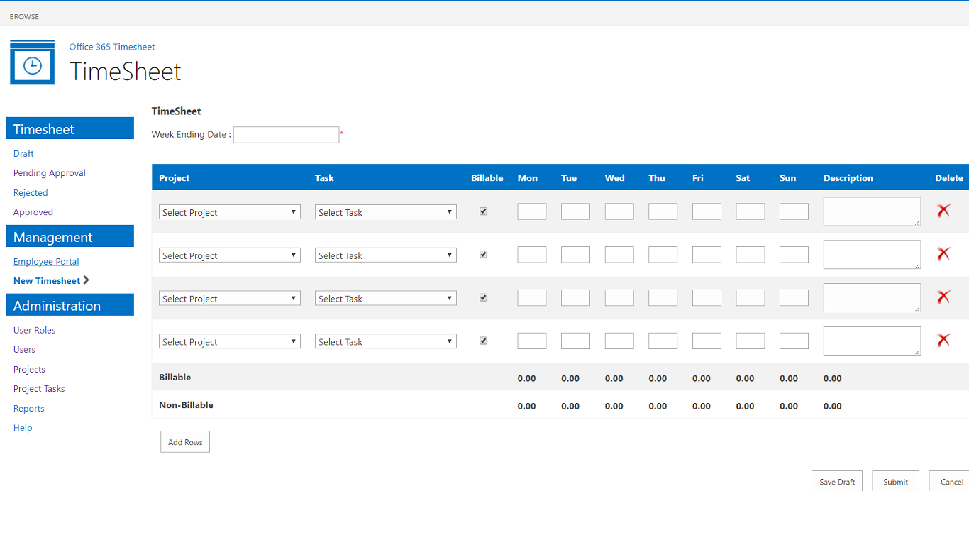 Time In Lieu Tracking Spreadsheet with Office 365 Timesheet —