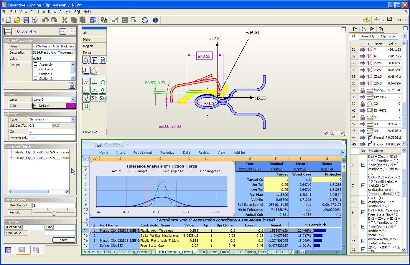 Tolerance Analysis Spreadsheet —