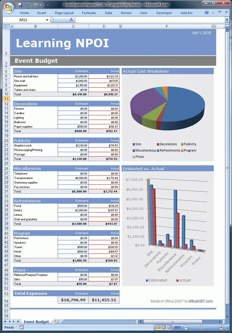 Web Form To Populate Excel Spreadsheet in Use Npoi To