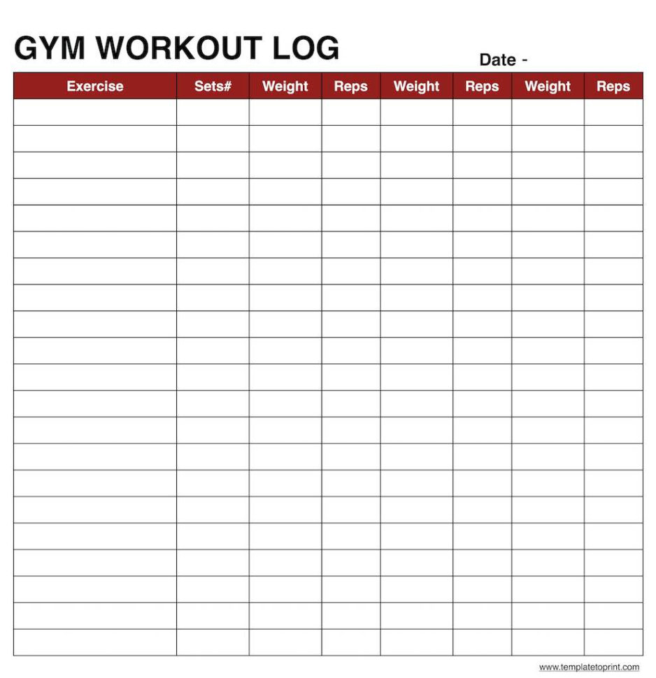 Workout Spreadsheet for Workout Template Spreadsheet Sheet Routine