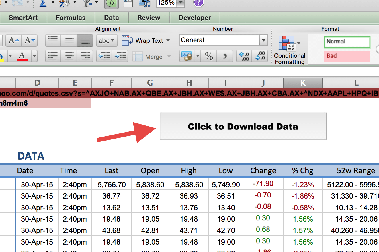 How To Download Historical Data From Yahoo Finance To Excel