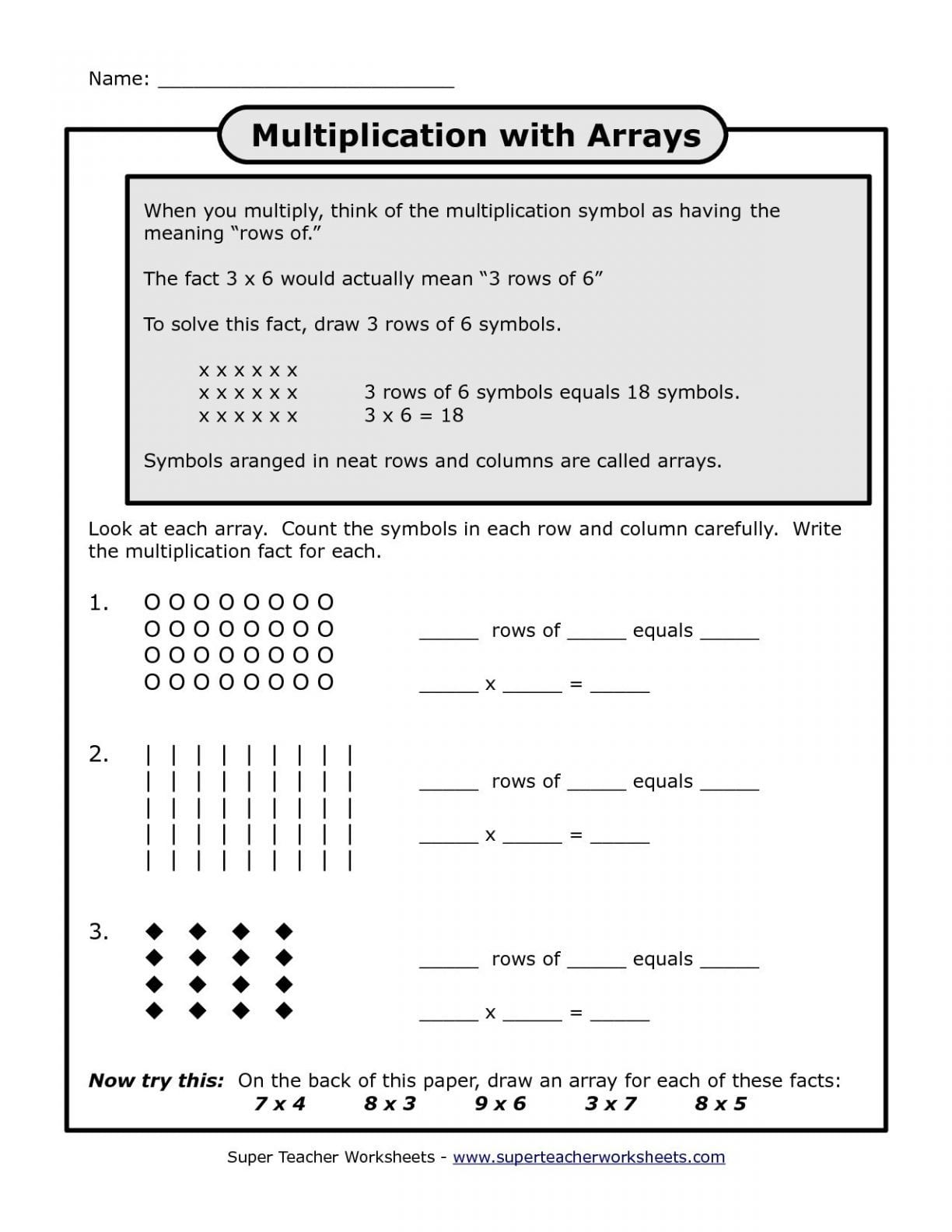 43 Math Array Worksheets For Third Grade Satfiles Arrays — db-excel.com