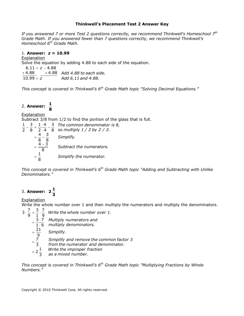 6Th Grade Science Worksheets With Answer Key —