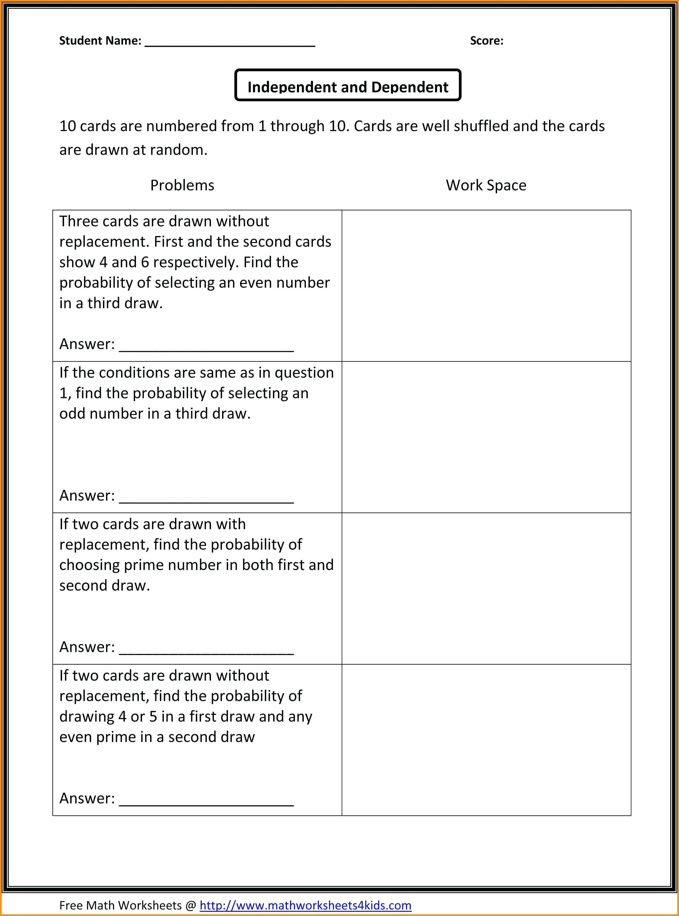 8Th Grade Math Worksheet Printable —