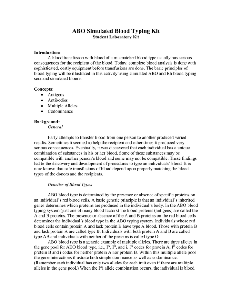 Abo Rh Simulated Blood Typing Worksheet Answers —