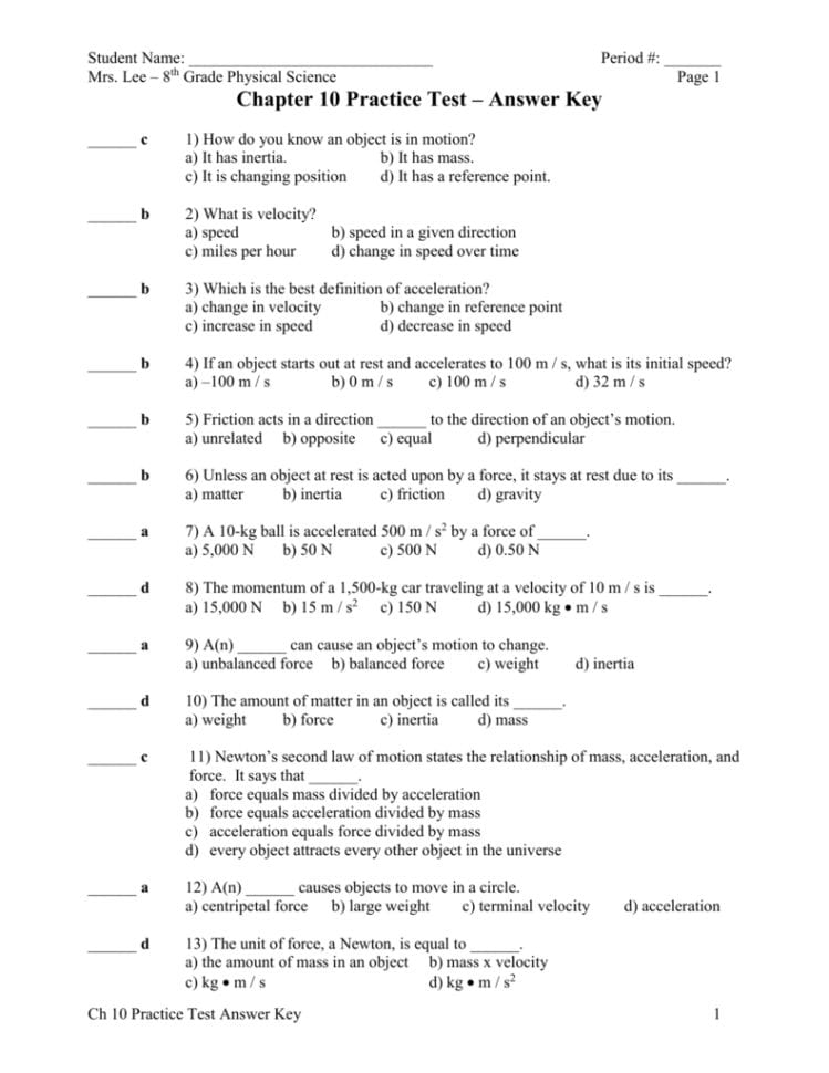 Friction And Gravity Worksheet Answers —