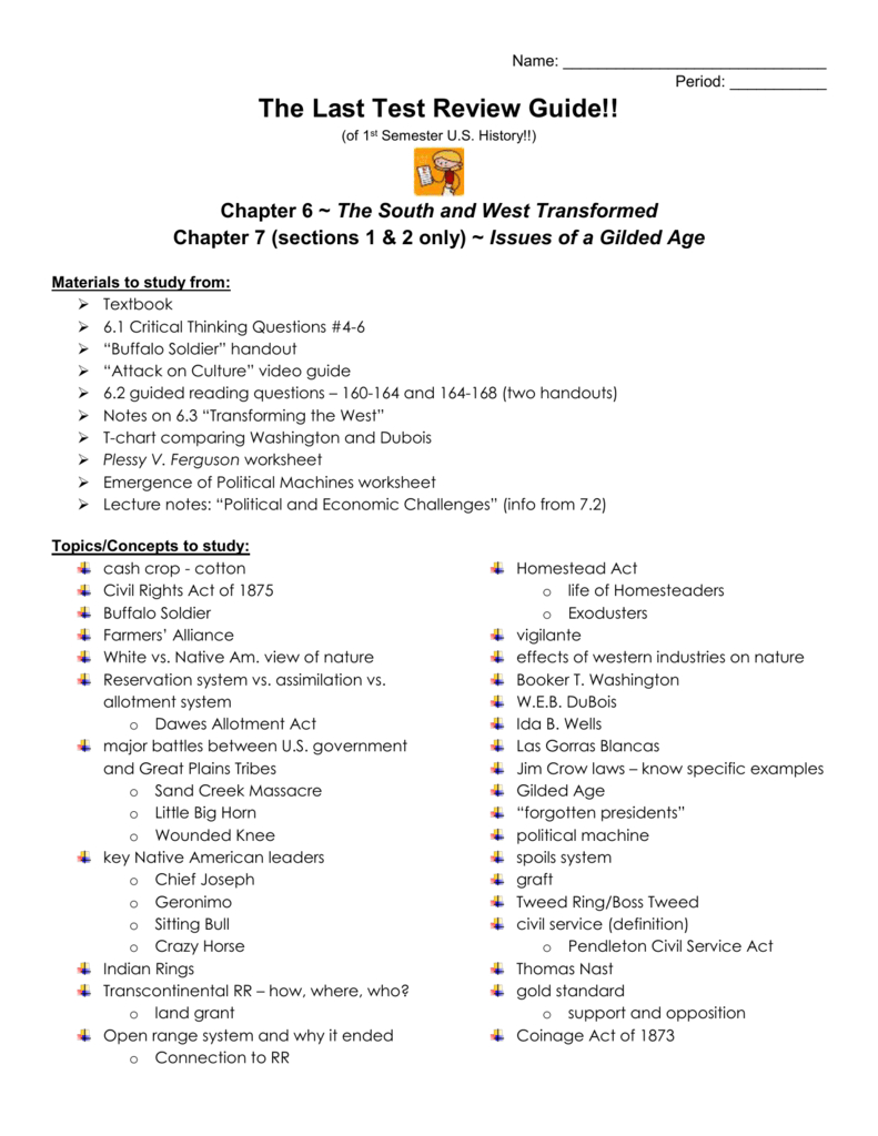 Ch 6 And 7 Study Guide —