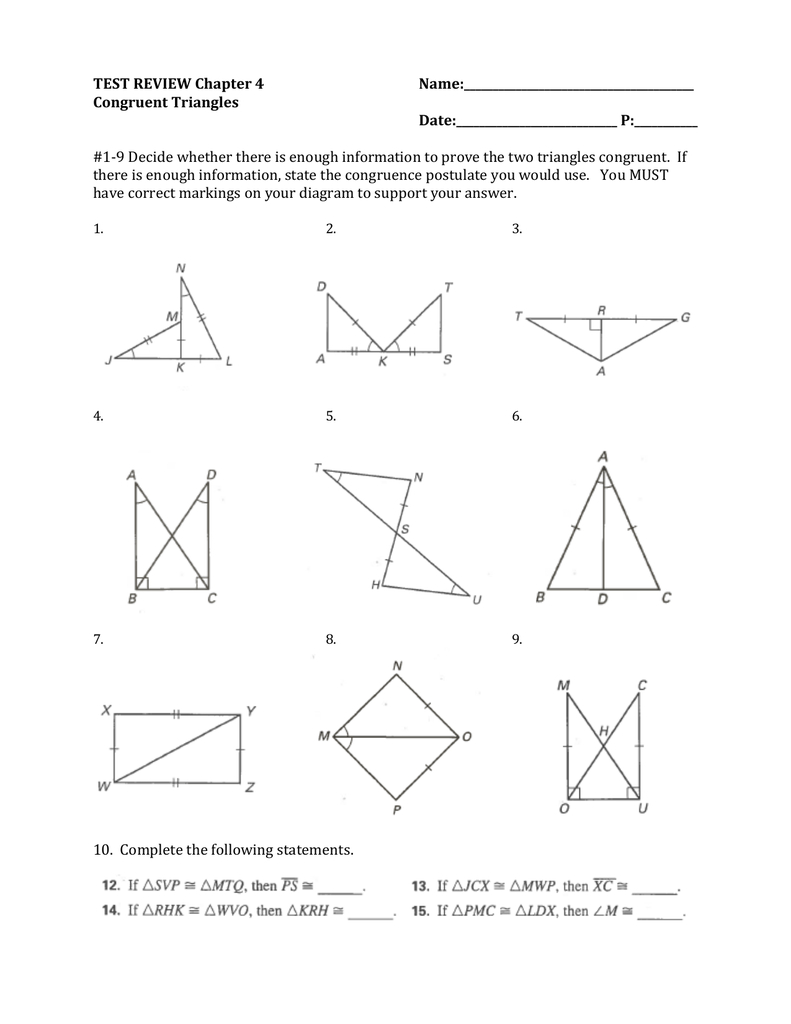 Chapter 4 Test Congruent Triangles › Athens Mutual Student Corner
