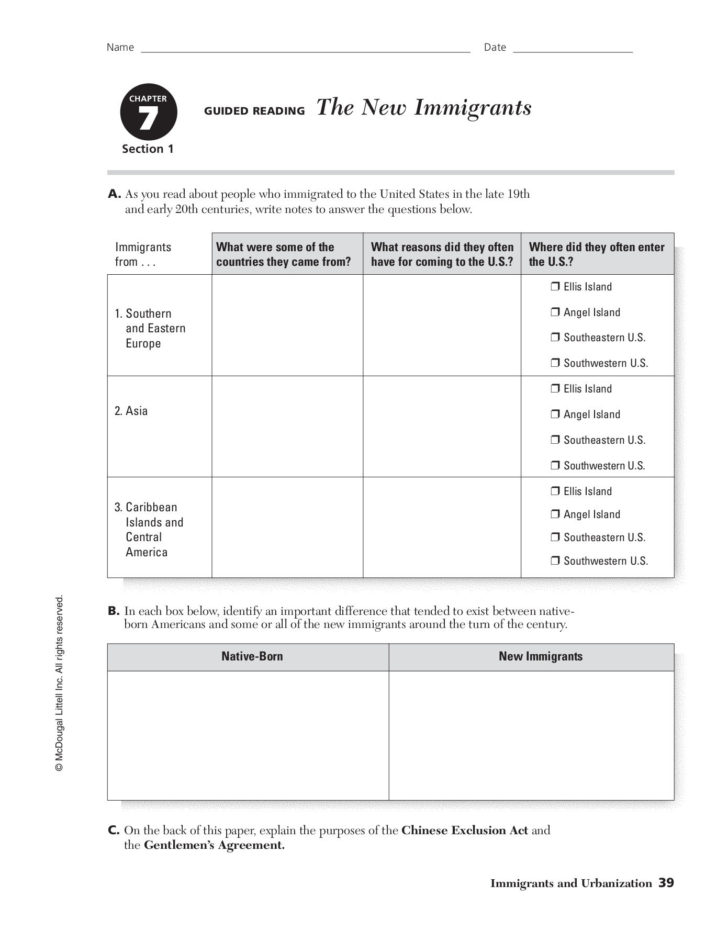 Chapter 7 Section 2 The Challenges Of Urbanization Worksheet Answers