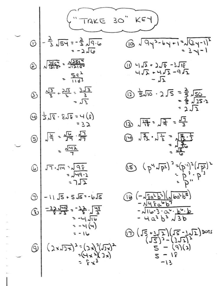 Did You Hear About Algebra Worksheet Answers —