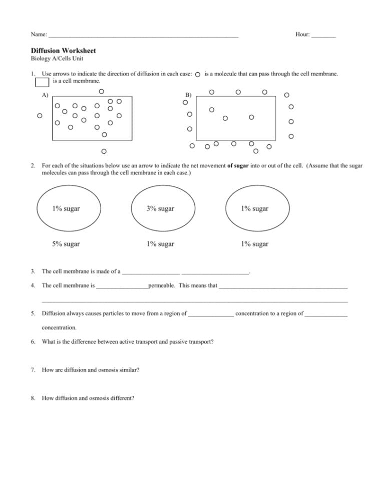 Cell Membrane Worksheet Pdf —