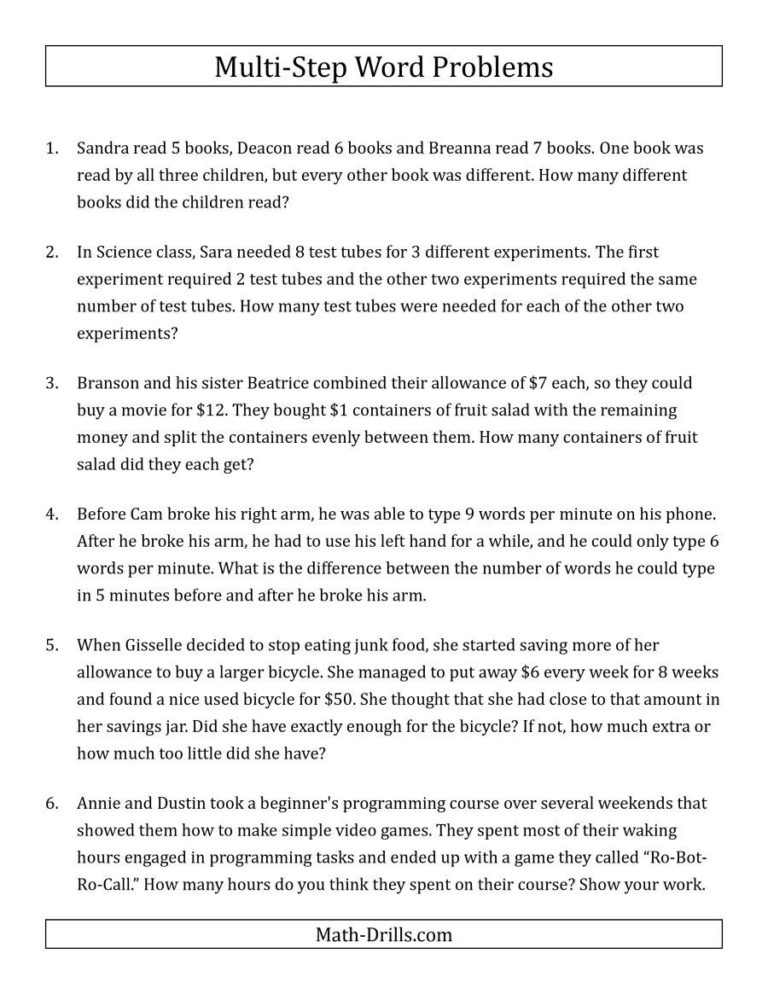 Step 8 Worksheet