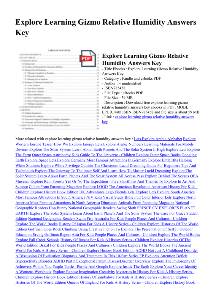 Explore Learning Gizmo Diffusion Answer Key myilibrary.org