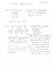 Factoring Trinomials Ax2 Bx C Worksheet Printable Word Searches