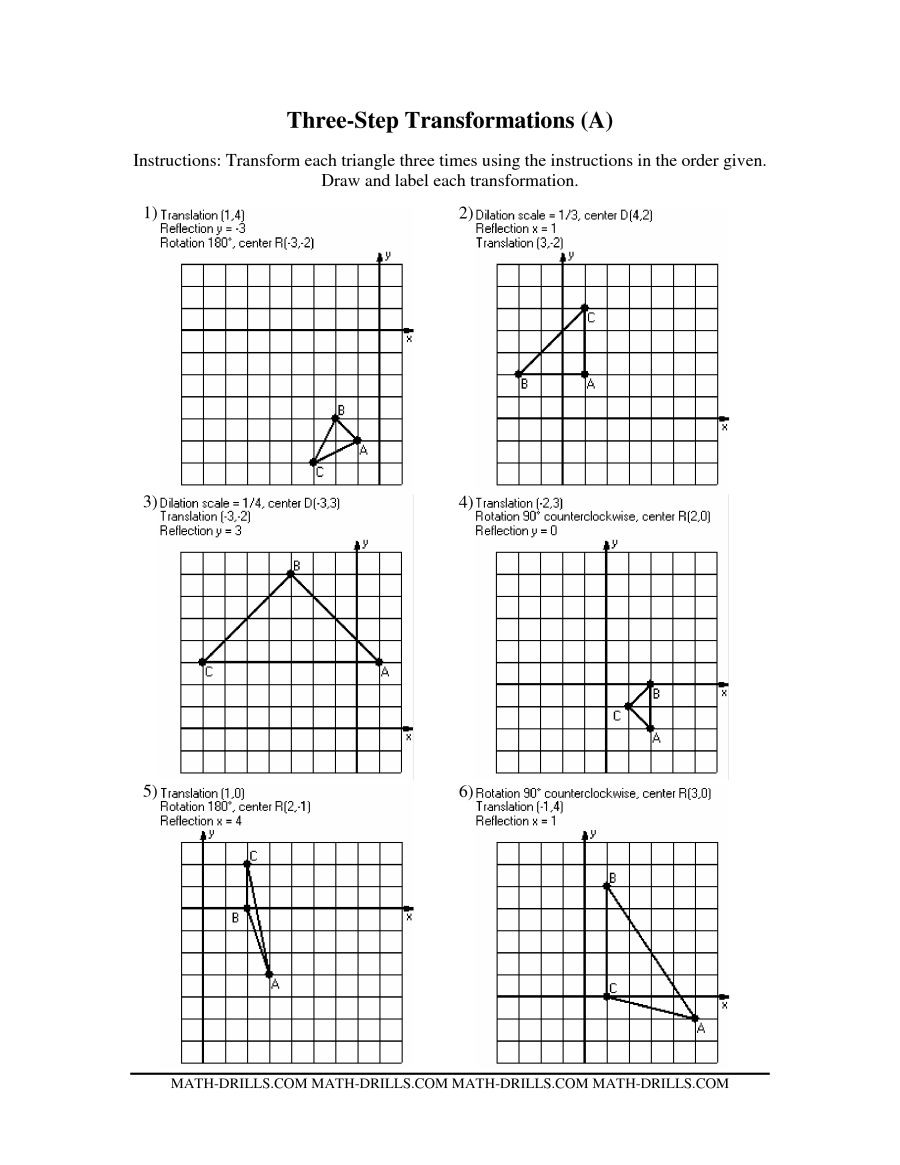 Geometry Transformations Worksheet Answers — db-excel.com