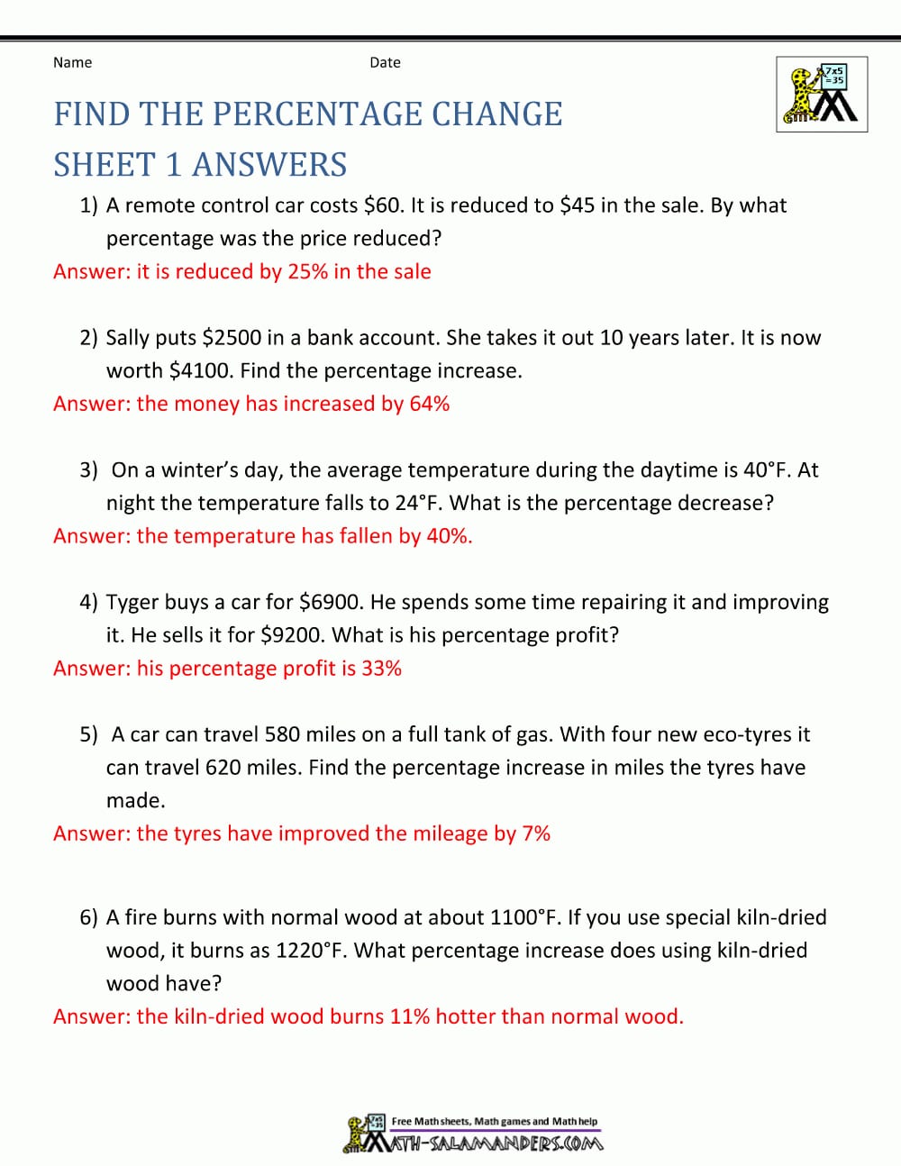 How To Work Out Percentage Increases —