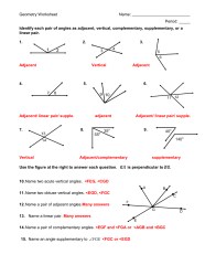 30 Vertical And Adjacent Angles Worksheet Worksheets Decoomo